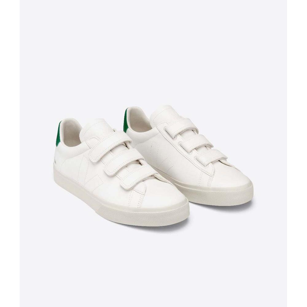 Men's Veja RECIFE CHROMEFREE Shoes White/Green | SG 199CTV